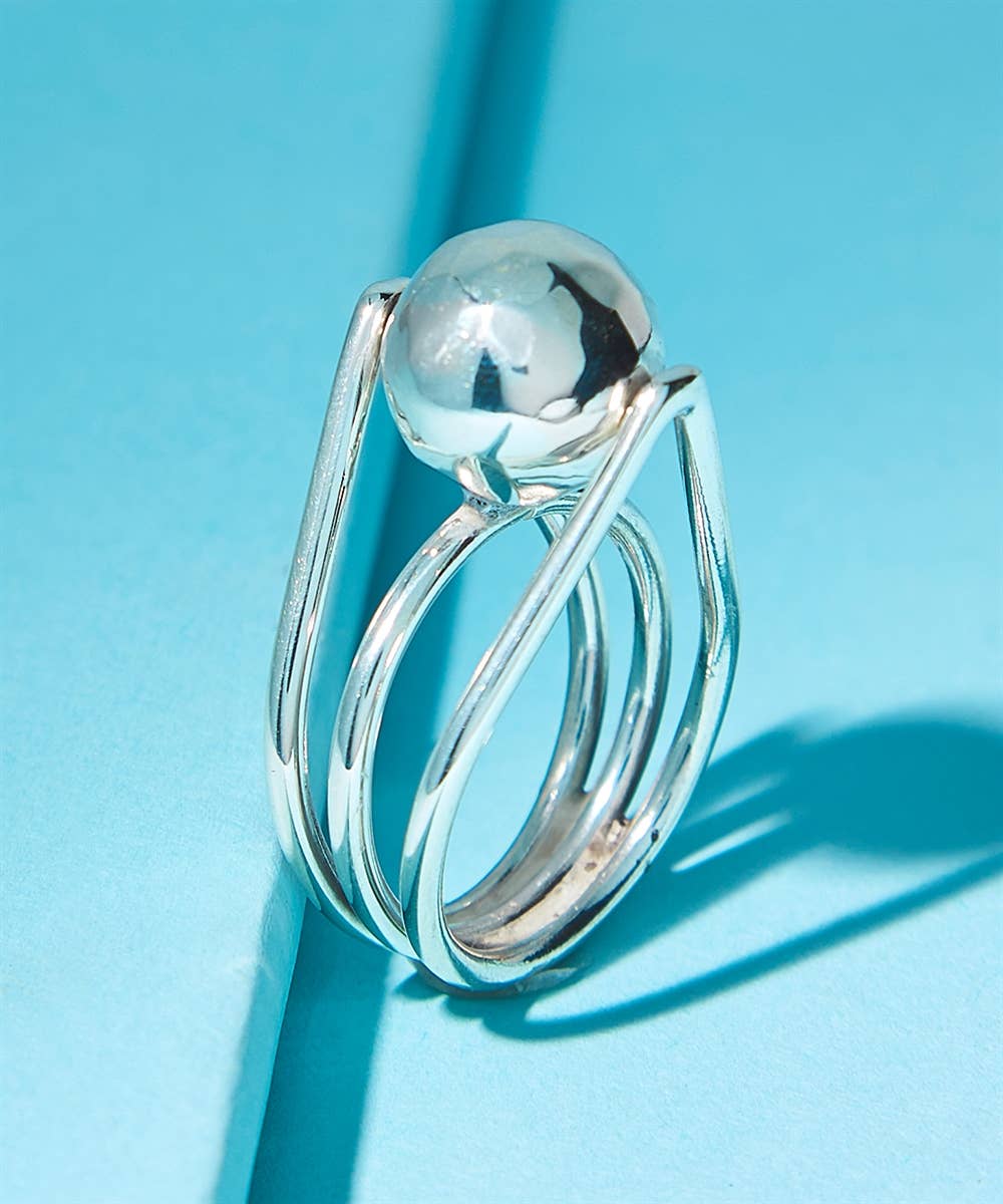 Sterling Silver Ball Ring